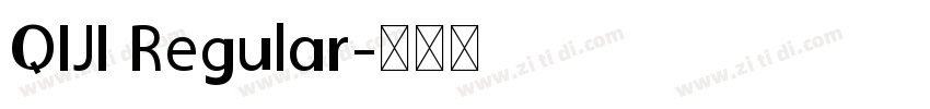 QIJI Regular字体转换